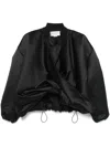 Burc Akyol Satin Bomber Jacket In ブラック