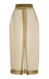 Burc Akyol Silk Organza Midi Skirt