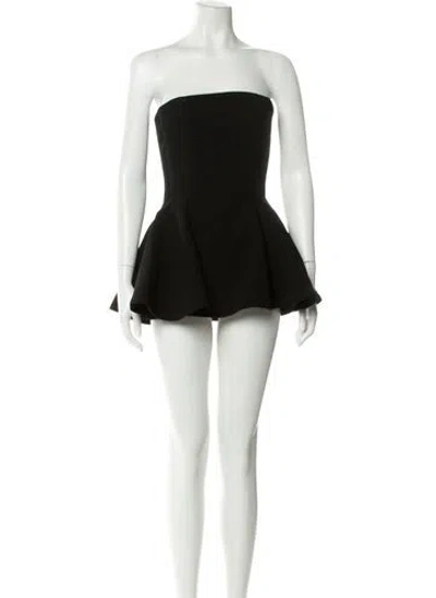 Pre-owned Burc Akyol Virgin Wool Mini Dress In Black