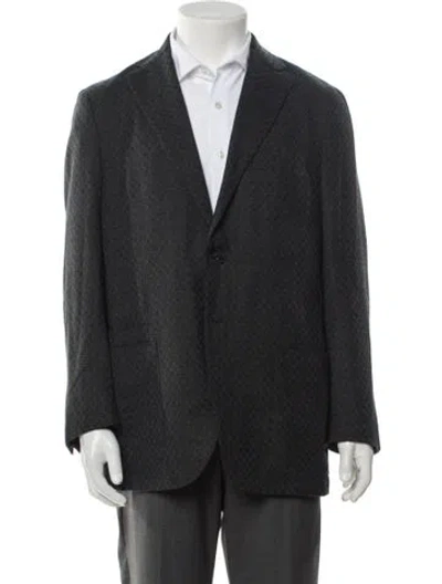 Pre-owned Burdi Wool Peacoat In Blue