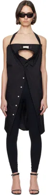 Bureau De Stil Black Open Back Oversized Shirt