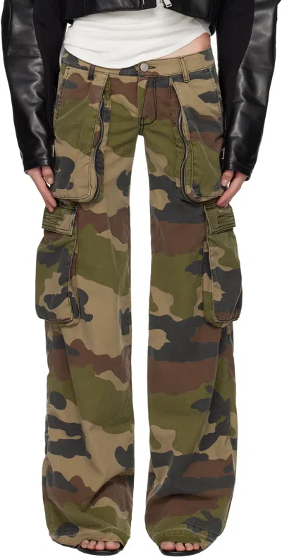 Bureau De Stil Khaki Low Rise Cargo Pants