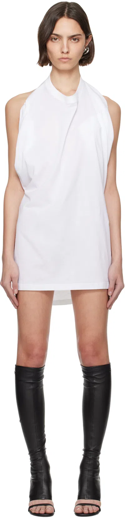 Bureau De Stil White Open Back Minidress