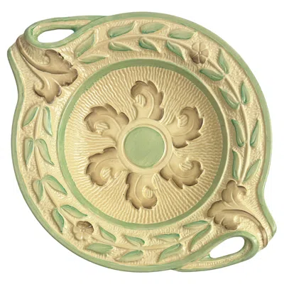 Pre-owned Burgess & Leigh Art Deco Ceramic Relief Bowl, Burleigh Ware By Burgess And Leigh, England, 1930s In Sand