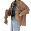 Burgess Sweaters Cable Wrap In Mocha In Brown