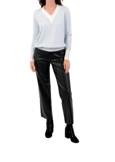 Burgess Sweaters Evening Sweater In Frost Blue In Black