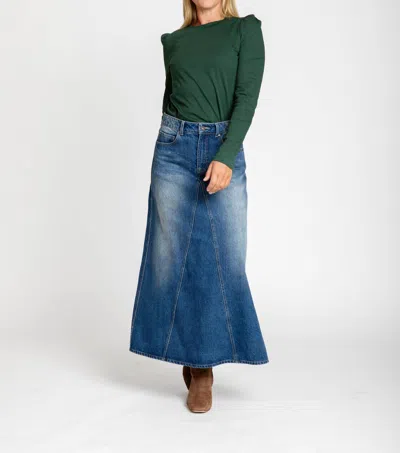 Burgess Sweaters Maren Puff Sleeve Shirt In Green