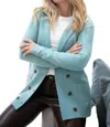 Burgess Sweaters Milan Blazer In Teal In Blue