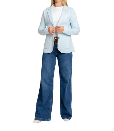 Burgess Sweaters Milly Knit Blazer In Frost Blue