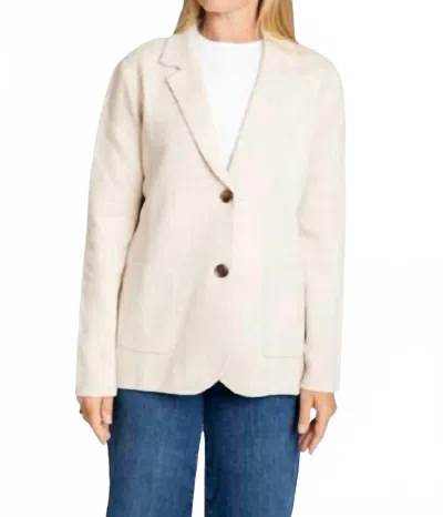 Burgess Sweaters Milly Single Breasted Blazer In Latte In Beige