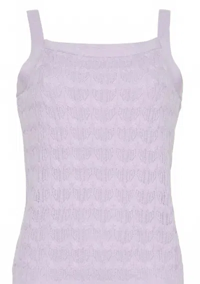 Burgess Sweaters Monica Square Neck Tank Top In Lilac In Blue