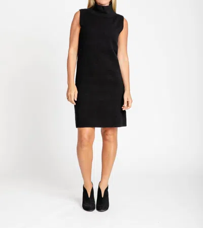 Burgess Sweaters Paris Mock Neck Sweater Dress In Black