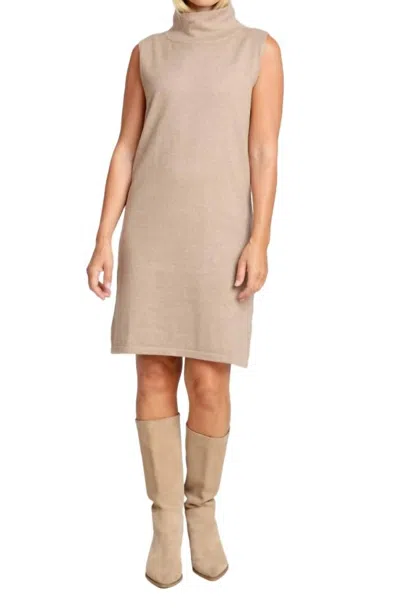Burgess Sweaters Paris Sleeveless Dress In Mocha In Beige