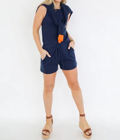 Burgess Sweaters Playful Romper In Navy In Blue