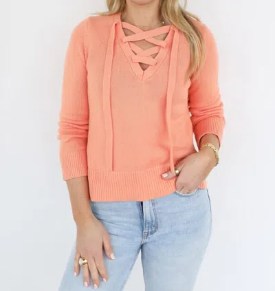 Burgess Sweaters Saylor Long Sleeve Top In Mango In Orange