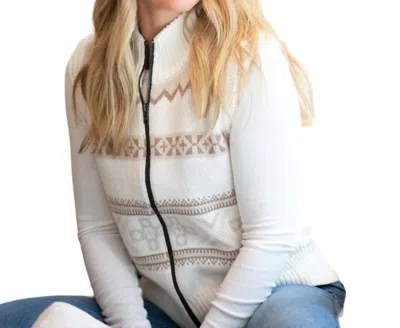 Burgess Sweaters Seville Vest In Chalk In White