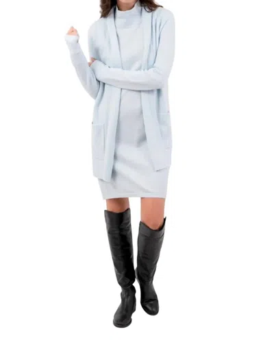 Burgess Sweaters Travel Coat In Frost Blue In Multi