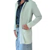 Burgess Sweaters Travel Coat In Mist In Grey