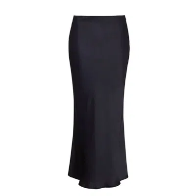 Burgess Sweaters Women's Hadley Satin Skirt In Black