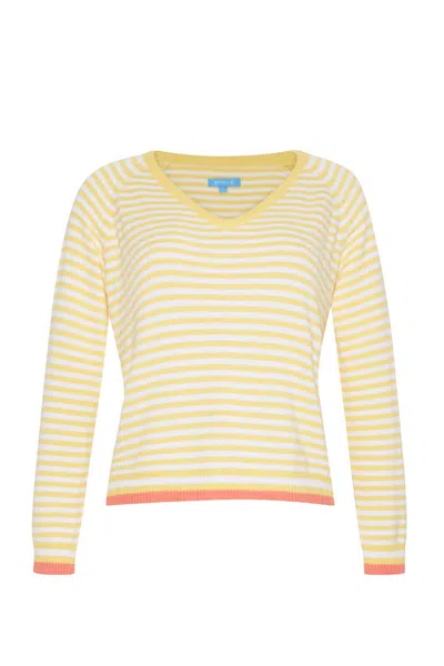 Burgess Sweaters Women's Ivy Sweater In Sunbeam Combo In Yellow