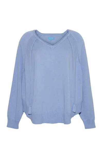 Burgess Sweaters Women's Tess Poncho In Blueberry