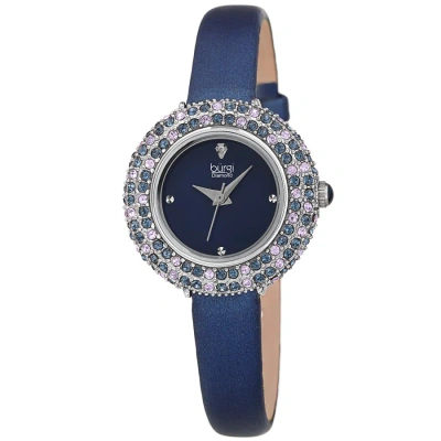 Burgi Quartz Diamond Crystal Blue Dial Ladies Watch Bur240bu