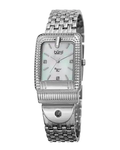 Burgi Women's Alloy Diamond Watch In Metallic