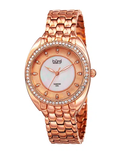 Burgi Women's Classic Diamond Watch In Purple