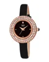 Burgi Women's Diamond Dial Swarovski Encrusted Watch