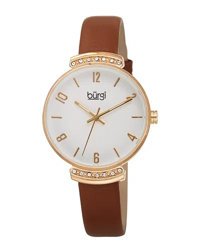 Burgi Women's Genuine Leather Smooth Watch