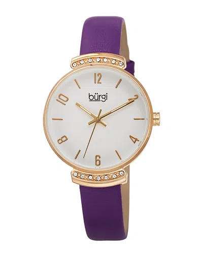 Burgi Women's Genuine Leather Smooth Watch