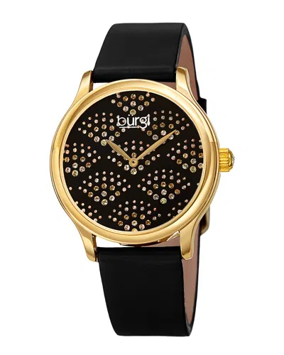 Burgi Women's Genuine Leather Watch