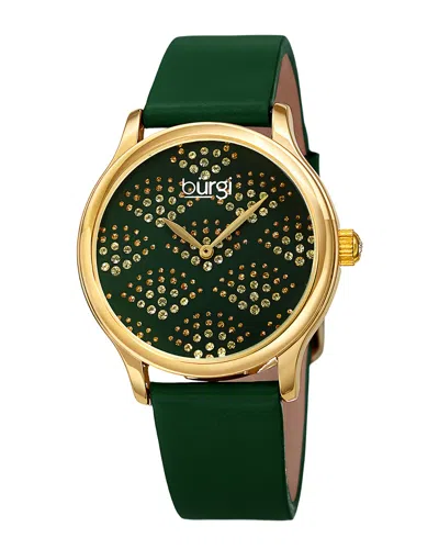 Burgi Women's Genuine Leather Watch