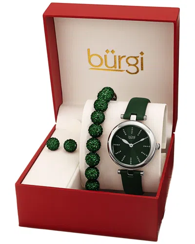 Burgi Women's Genuine Leather Watch