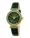 Burgi Women's Genuine Patent Leather Watch