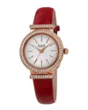 Burgi Women's Genuine Patent Leather Watch