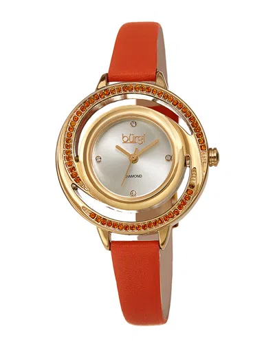 Burgi Women's Leather Watch