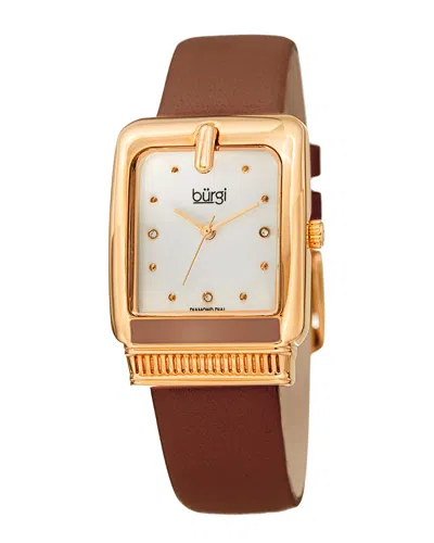 Burgi Women's Leather Watch
