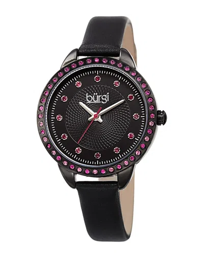 Burgi Women's Leather Watch