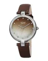 Burgi Women's Leather Watch