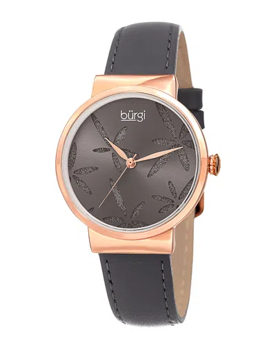 Burgi Women's Leather Watch