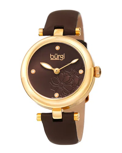 Burgi Women's Leather Watch
