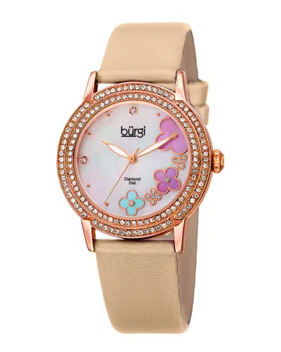 Burgi Women's Leather Watch