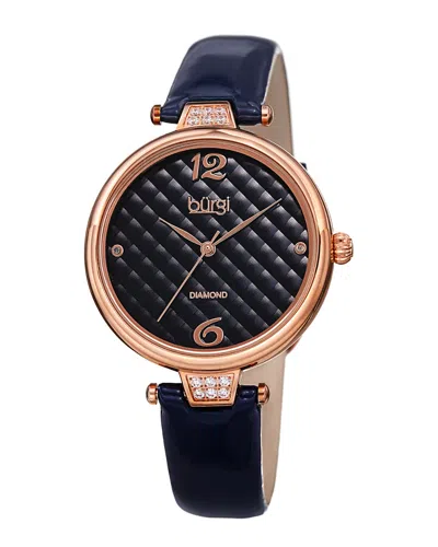 Burgi Women's Leather Watch