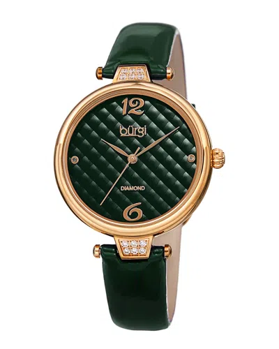 Burgi Women's Leather Watch