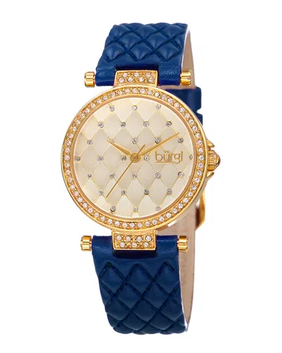 Burgi Women's Leather Watch In Gold