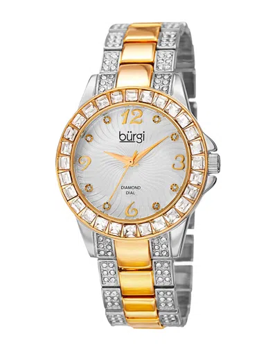 Burgi Women's Metal Diamond Watch