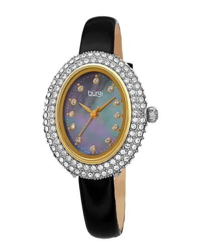Burgi Women's Patent Leather Watch