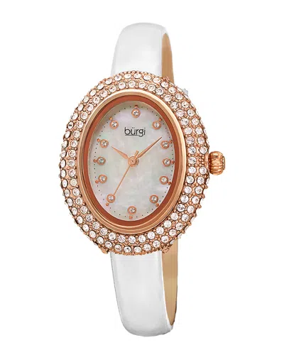 Burgi Women's Patent Leather Watch