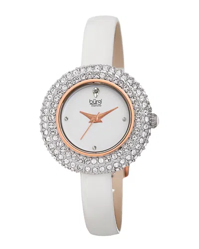 Burgi Women's Patent Watch In Metallic